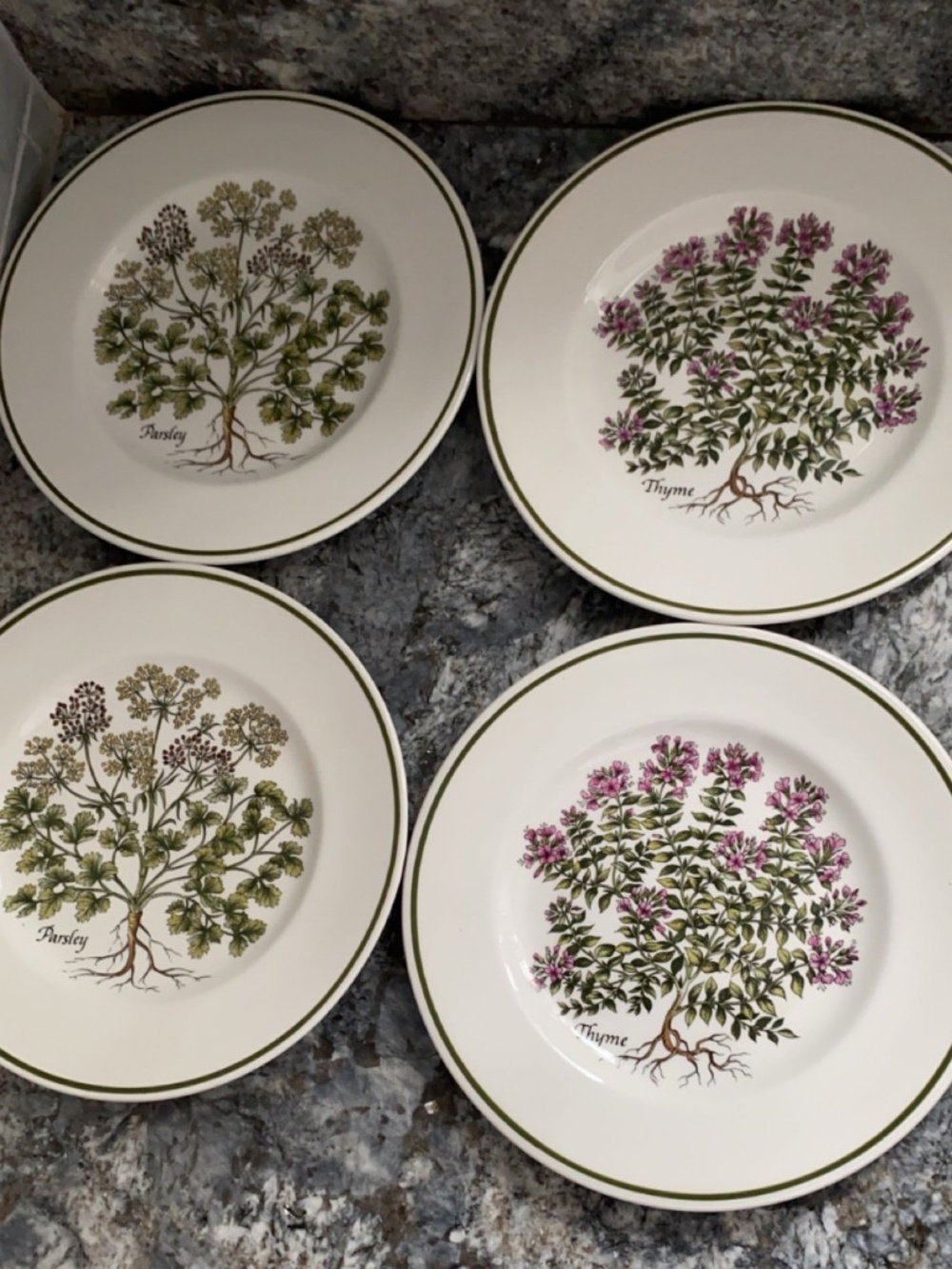 Tiffany&Co Herbs Garden Plates Rosemary Thyme Parsley Sage 7 7/8” Lot 8